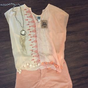 NWT size small Ivy Jane Tassel Top